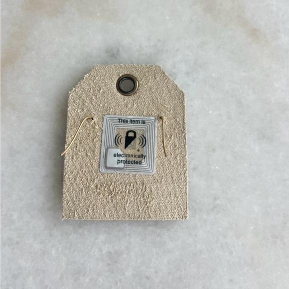 Anthropologie Gold Drop Chain Link Style Modern Contemporary Earrings - Picture 2 of 4